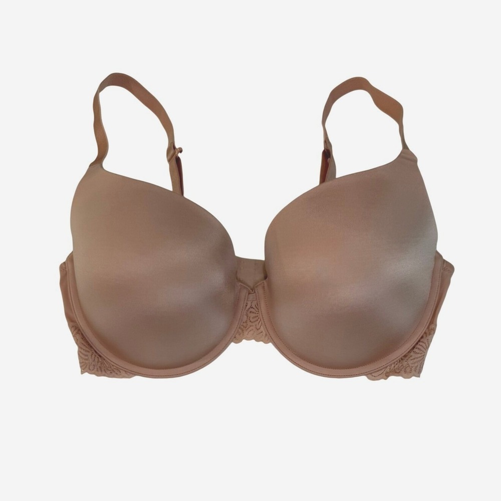 Auden The Daydream Lace Trim Underwire Bra Pink Tan 36DDD